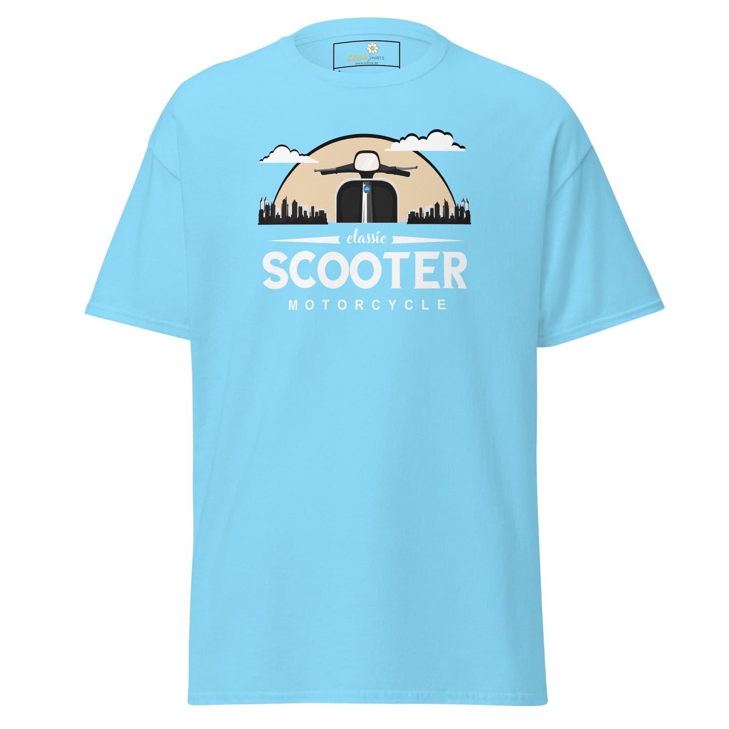 Unisex classic t-shirt - MOTOR SCOOTER RIDE - REGULAR - Sky / S