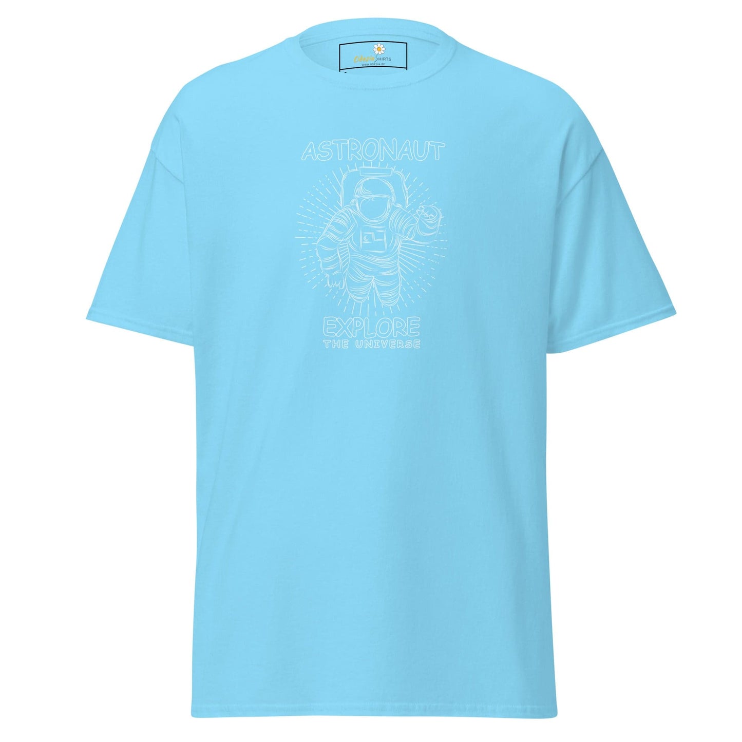 Unisex classic t-shirt - ASTRONAUT EXPLORE UNIVERSE - REGULAR - Sky / S