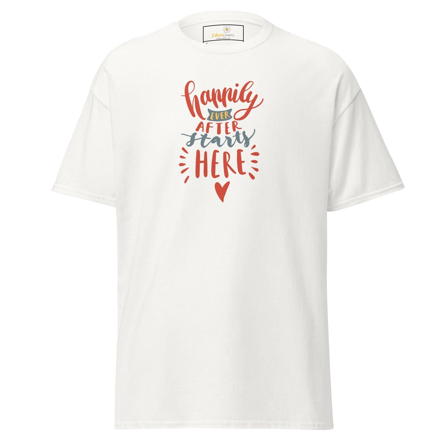 Unisex classic t-shirt - TEXT HAPPILY EVER AFTER - REGULAR - White / S