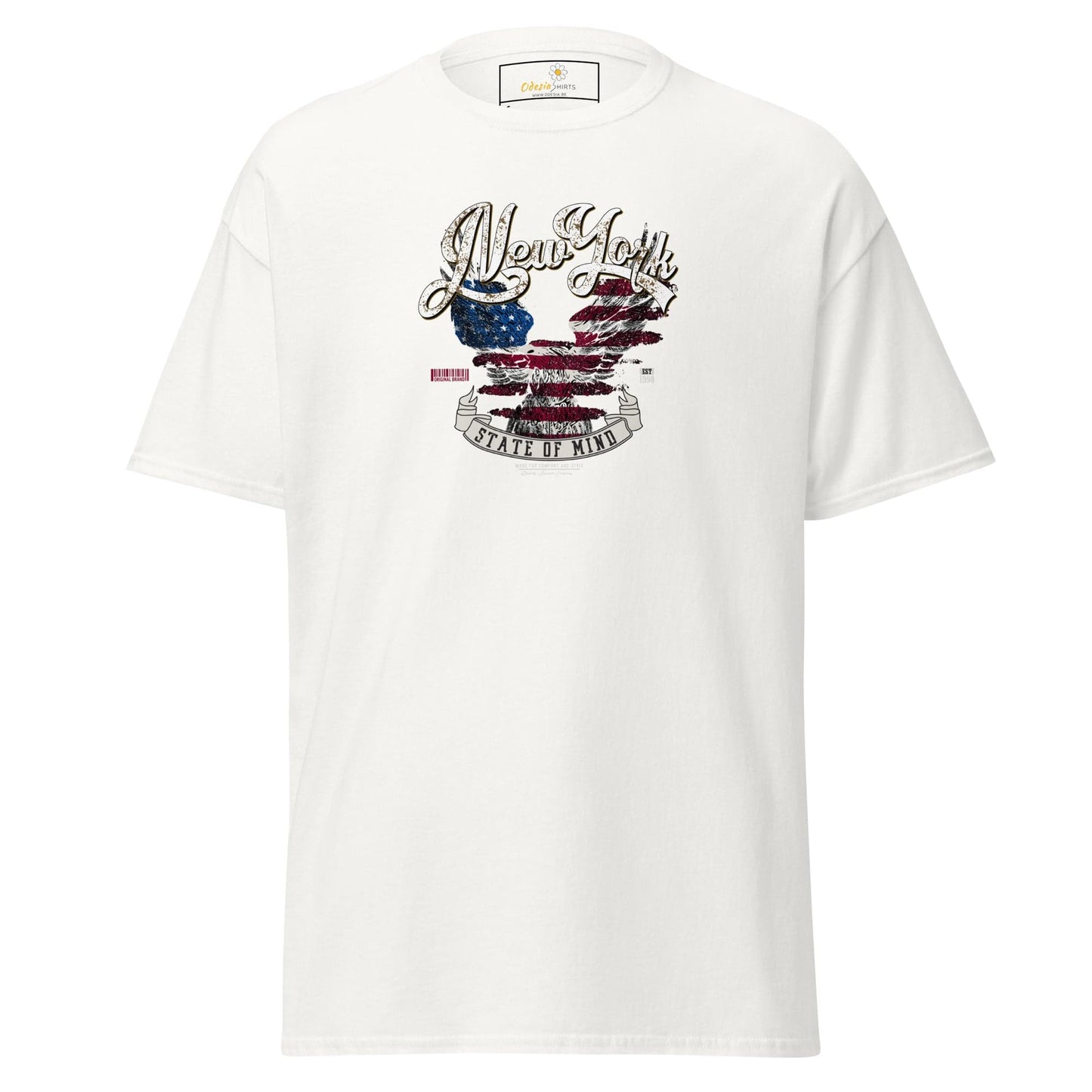 Unisex classic t-shirt - COUNTRY NEW YORK STATE OF MIND - REGULAR - White / S