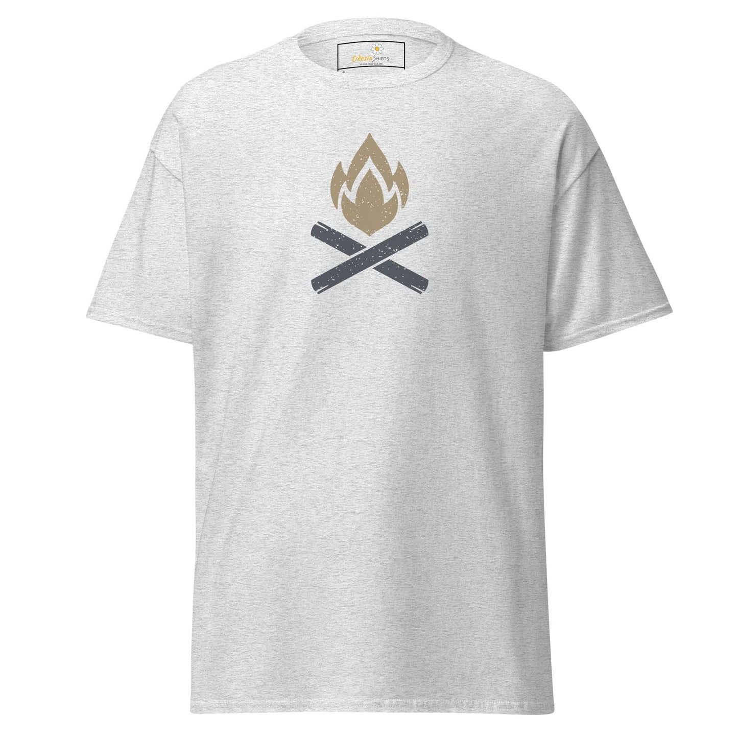 Unisex classic tee - ADVENTURE CAMP FIRE - REGULAR - Ash / S
