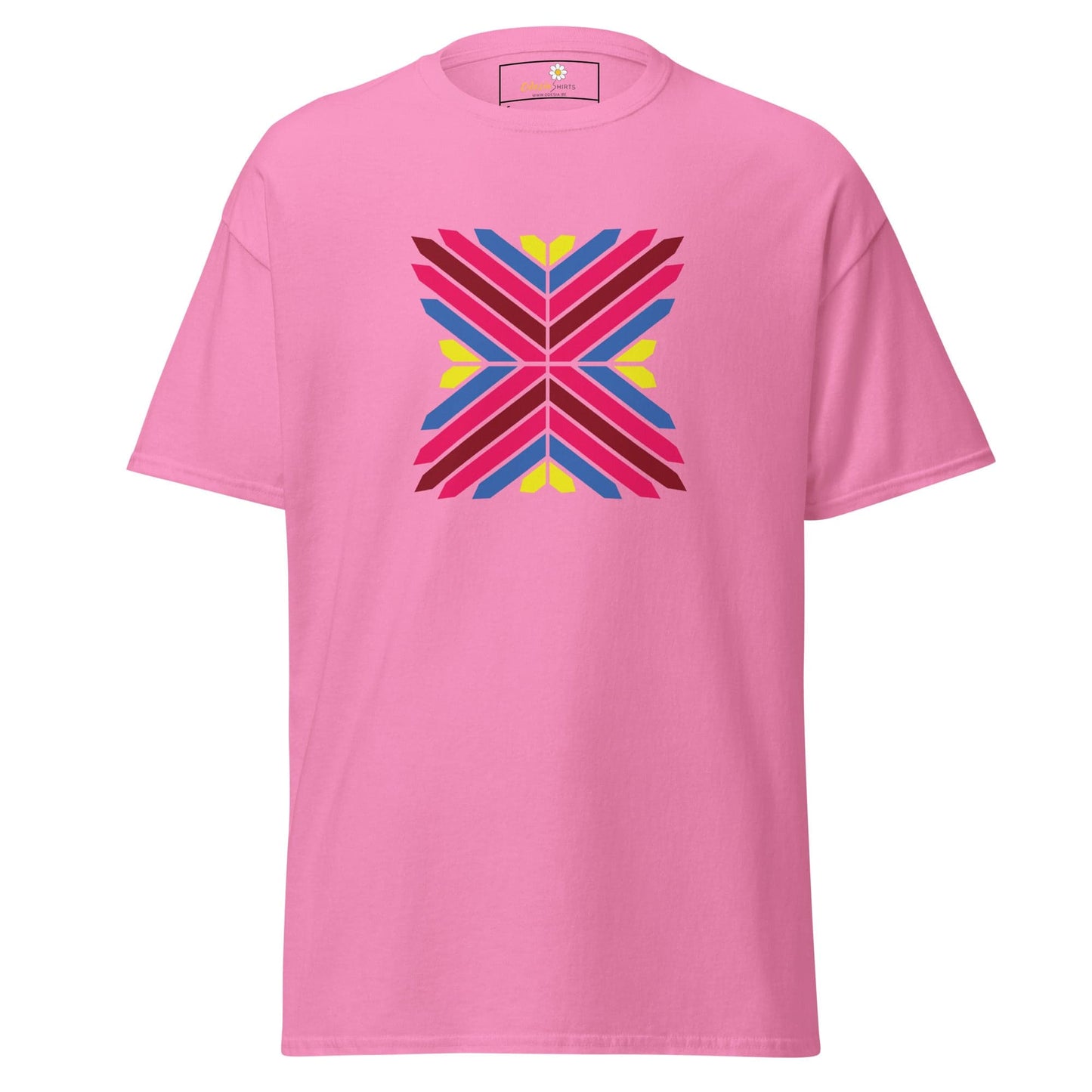 Unisex classic tee - ABSTRACT TRIANGLES - REGULAR - Azalea / S