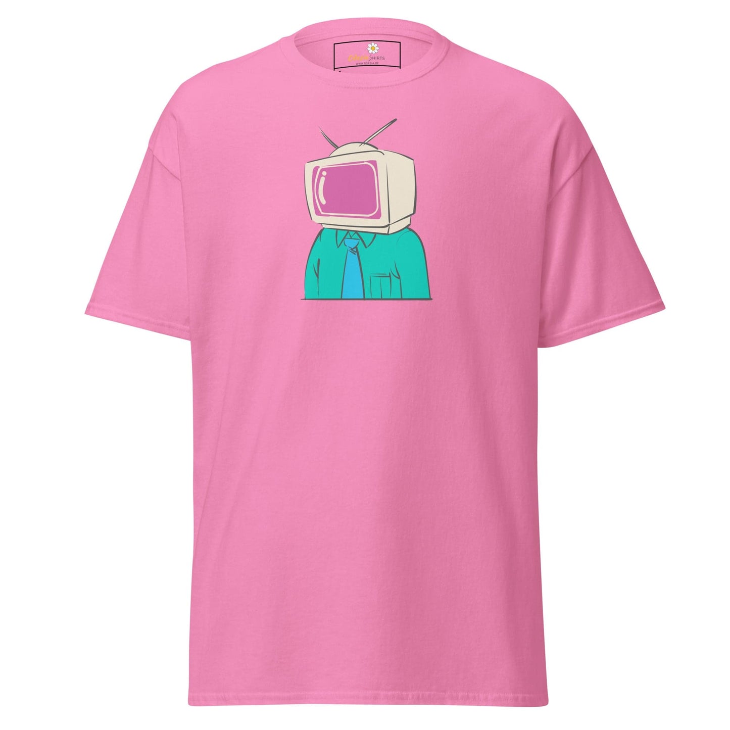Unisex classic t-shirt - FANTASY TELEVISION HEAD - REGULAR - Azalea / S