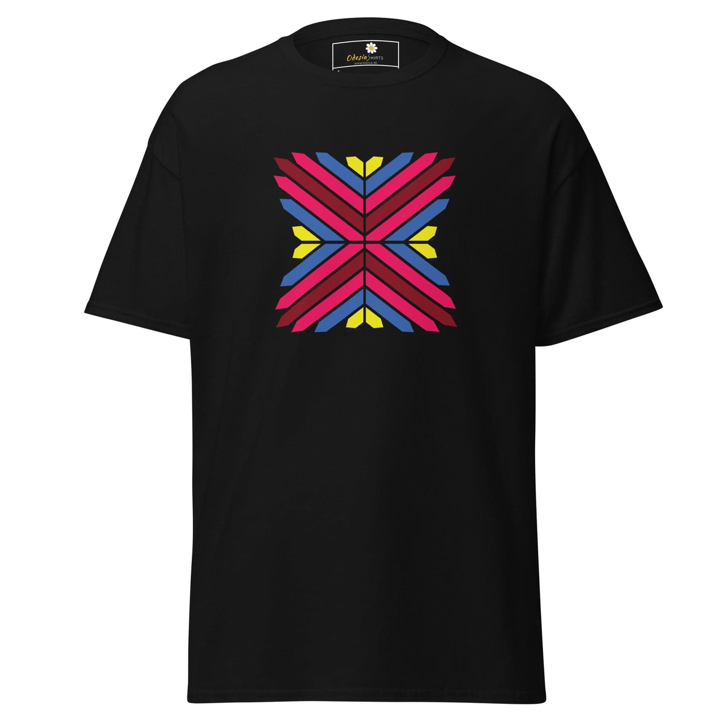 Unisex classic tee - ABSTRACT TRIANGLES - REGULAR - Black / S
