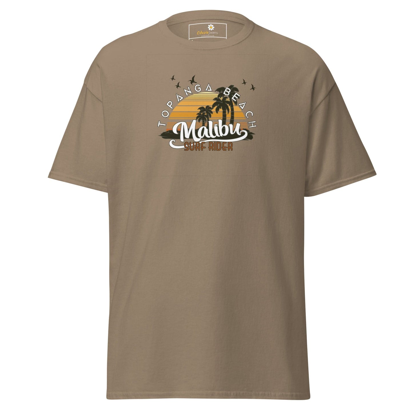 Unisex classic t-shirt - SUMMER MALIBU SURF RIDER - REGULAR - Brown Savana / S