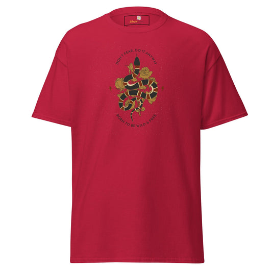 Unisex classic t-shirt - SNAKE TO BE WILD - REGULAR - Cardinal / S