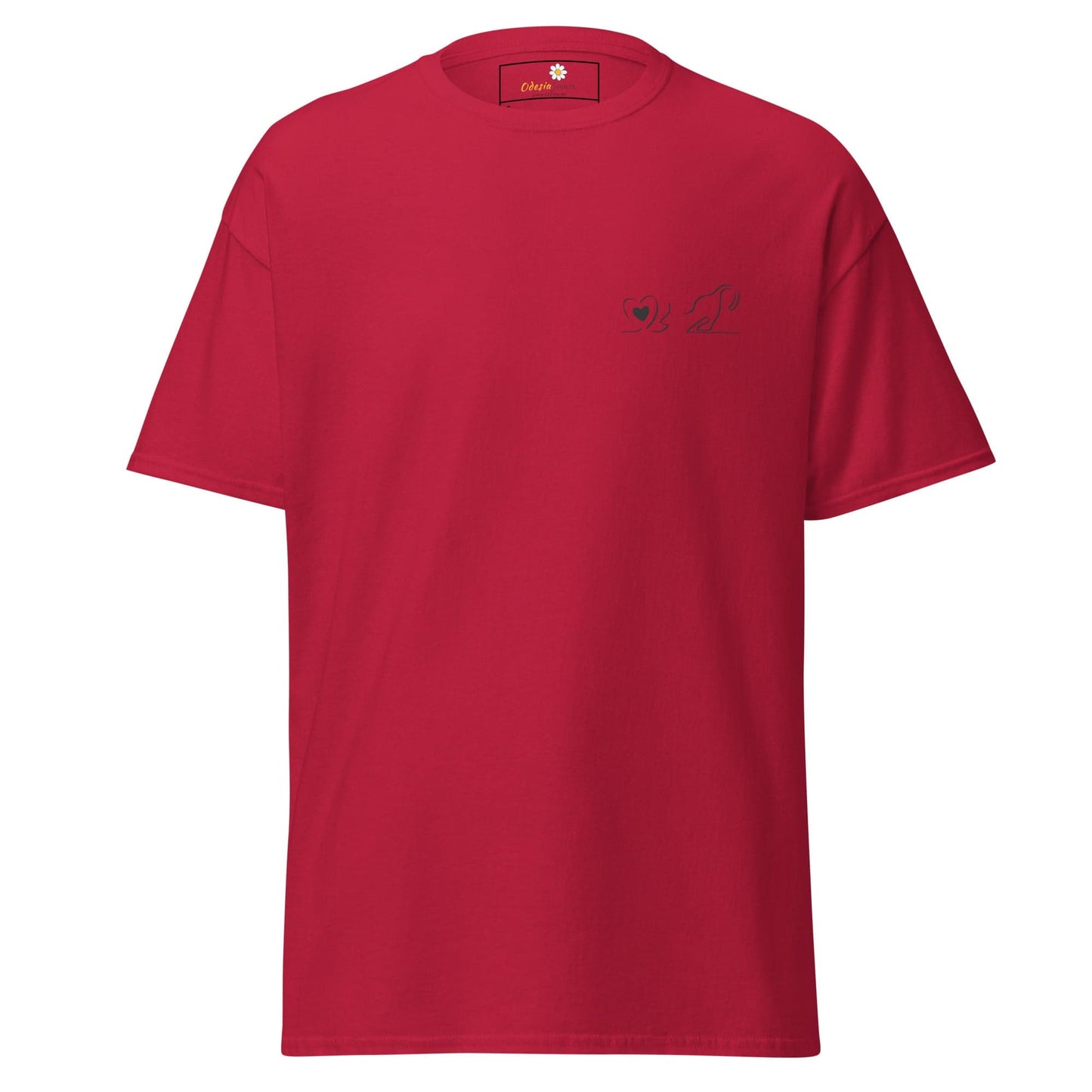 Unisex classic tee - ANIMALS LOVE CAT POCKET - REGULAR - Cardinal / S