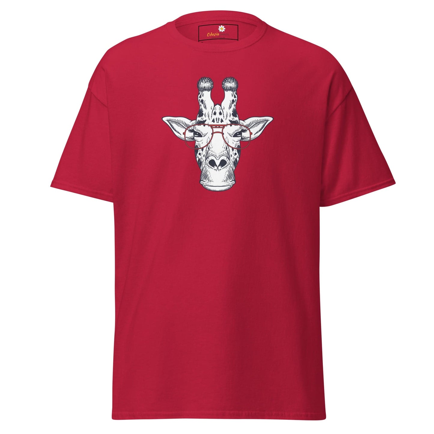 Unisex classic tee - WILD LIFE FUN GIRAFFE GLASSES - REGULAR - Cardinal / S