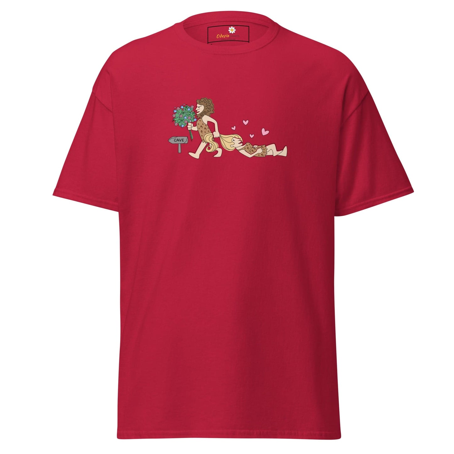 Unisex classic tee - FUN CAVEMAN - REGULAR - Cardinal / S