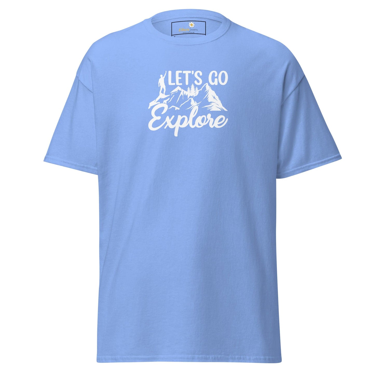 Unisex classic tee - ADVENTURE LETS GO EXPLORE - REGULAR - Carolina Blue / S