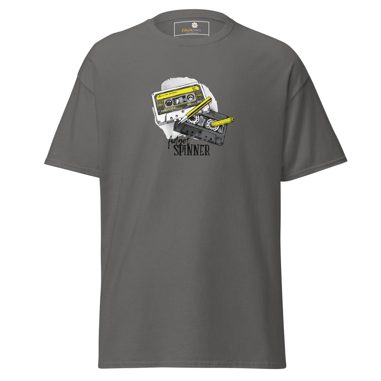 Unisex classic t-shirt - MUSIC TAPE SPINNER - REGULAR - Charcoal / S