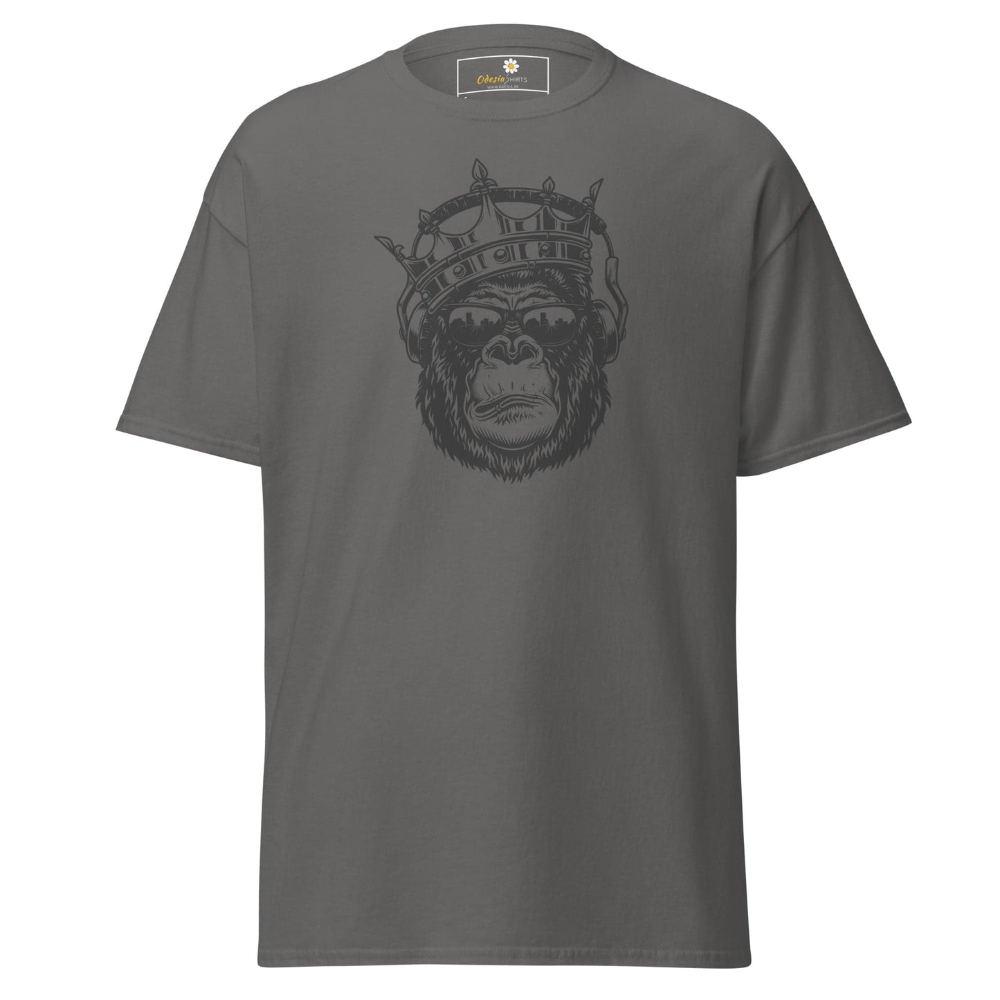 Unisex classic t-shirt - WILD LIFE MONKEY KING -REGULAR - Charcoal / S