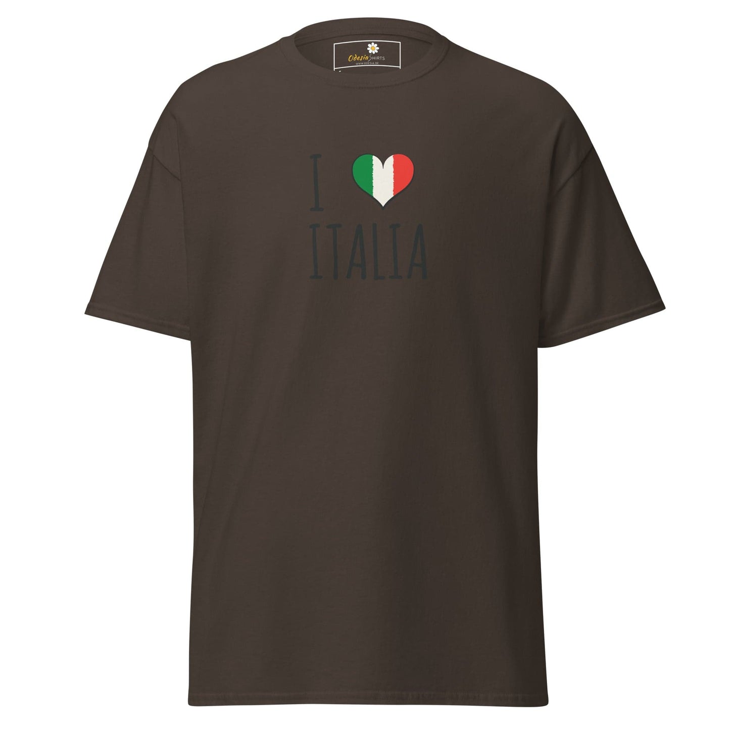 Unisex classic tee - COUNTRY I LOVE ITALY - REGULAR - Dark Chocolate / S