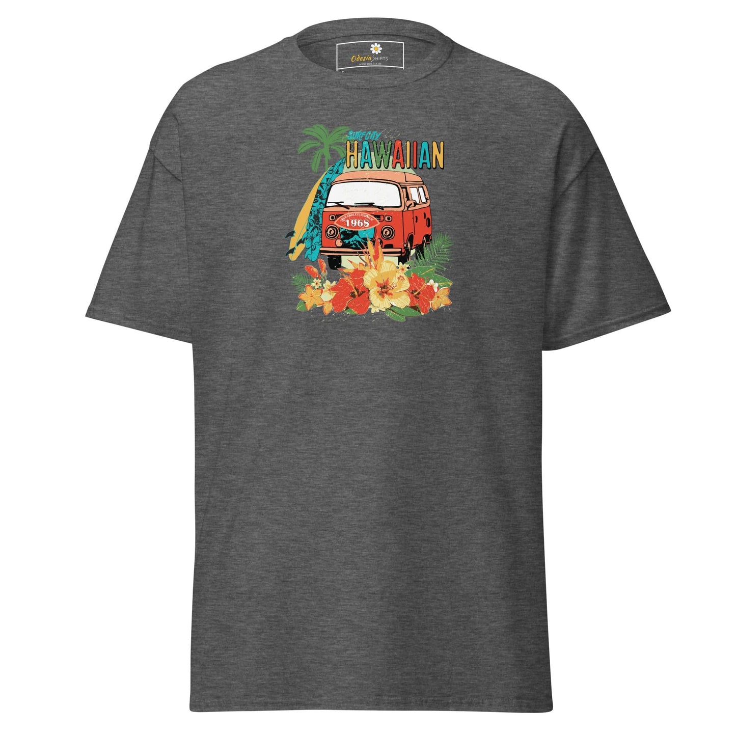 Unisex classic tee - SUMMER HAWAIAN VAN - REGULAR - Dark Heather / S