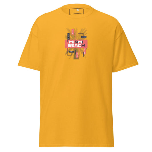 Unisex classic tee - COUNTRY SUMMER MIAMI BEACH - REGULAR - Gold / S