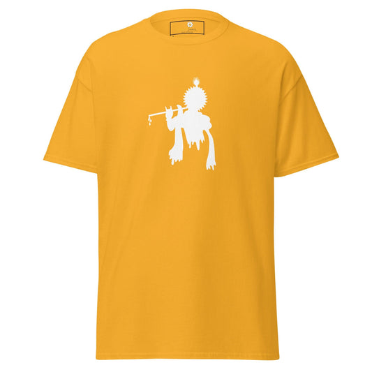 Unisex classic tee - SPIRITUAL KRISHNA’S FLUTE HEAD - REGULAR - Gold / S