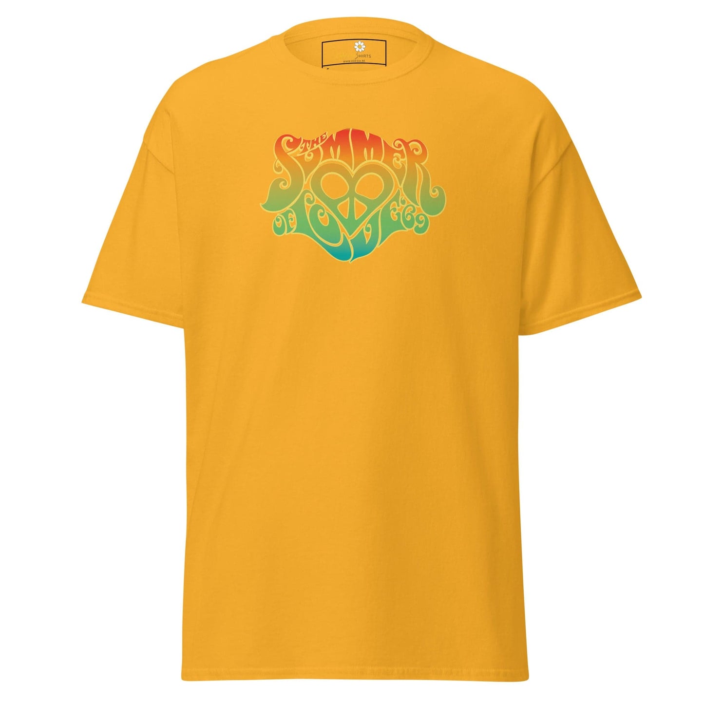 Unisex classic tee - POSITIVE SUMMER LOVE - REGULAR - Gold / S