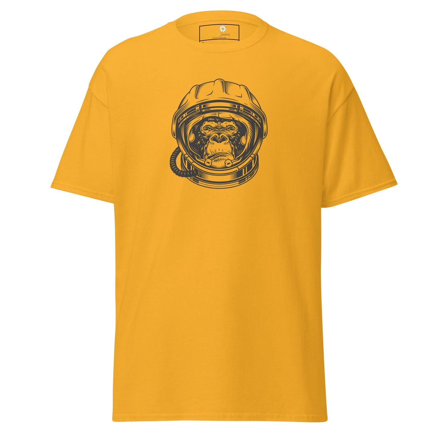 Unisex classic tee - WILD LIFE ASTRONAUT CHIMP - REGULAR - Gold / S
