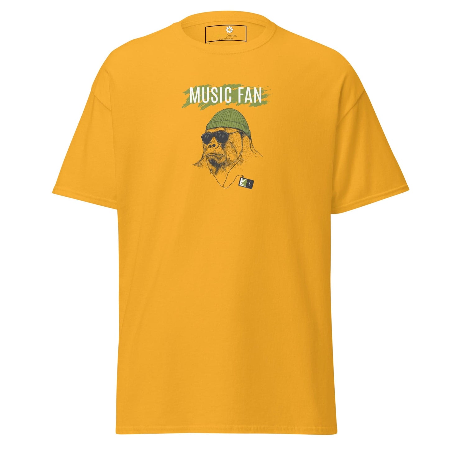 Unisex classic t-shirt - WILD LIFE MUSIC GORILLA - REGULAR - Gold / S