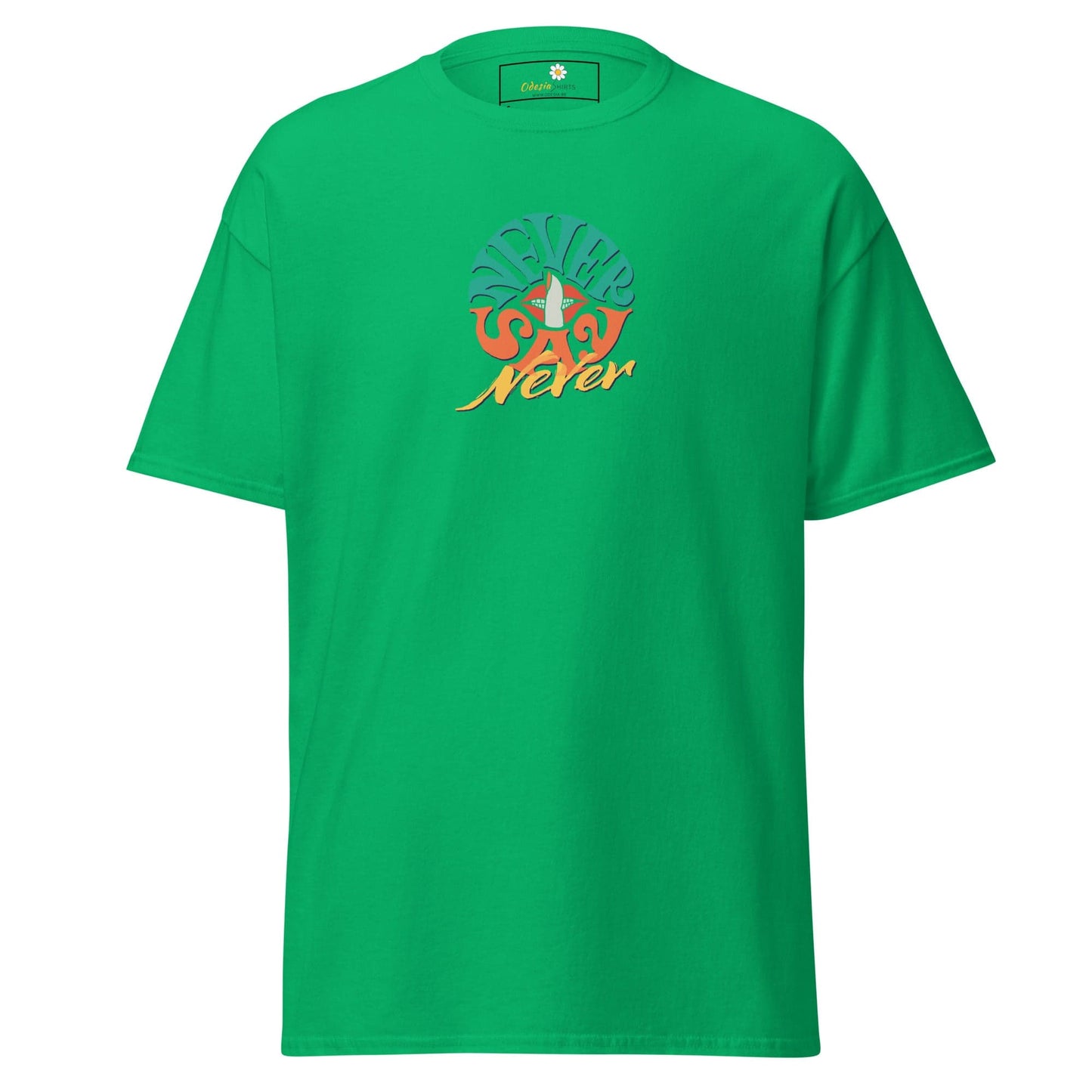 Unisex classic t-shirt - TEXT NEVER SAY NEVER - REGULAR - Irish Green / S