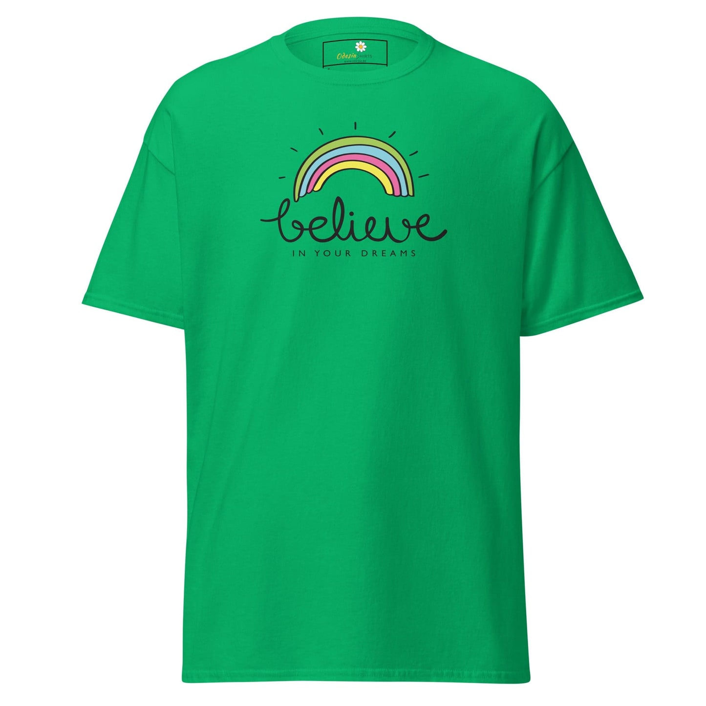 Unisex classic t-shirt - POSITIVE BELIEVE IN YOUR DREAMS - REGULAR - Irish Green / S