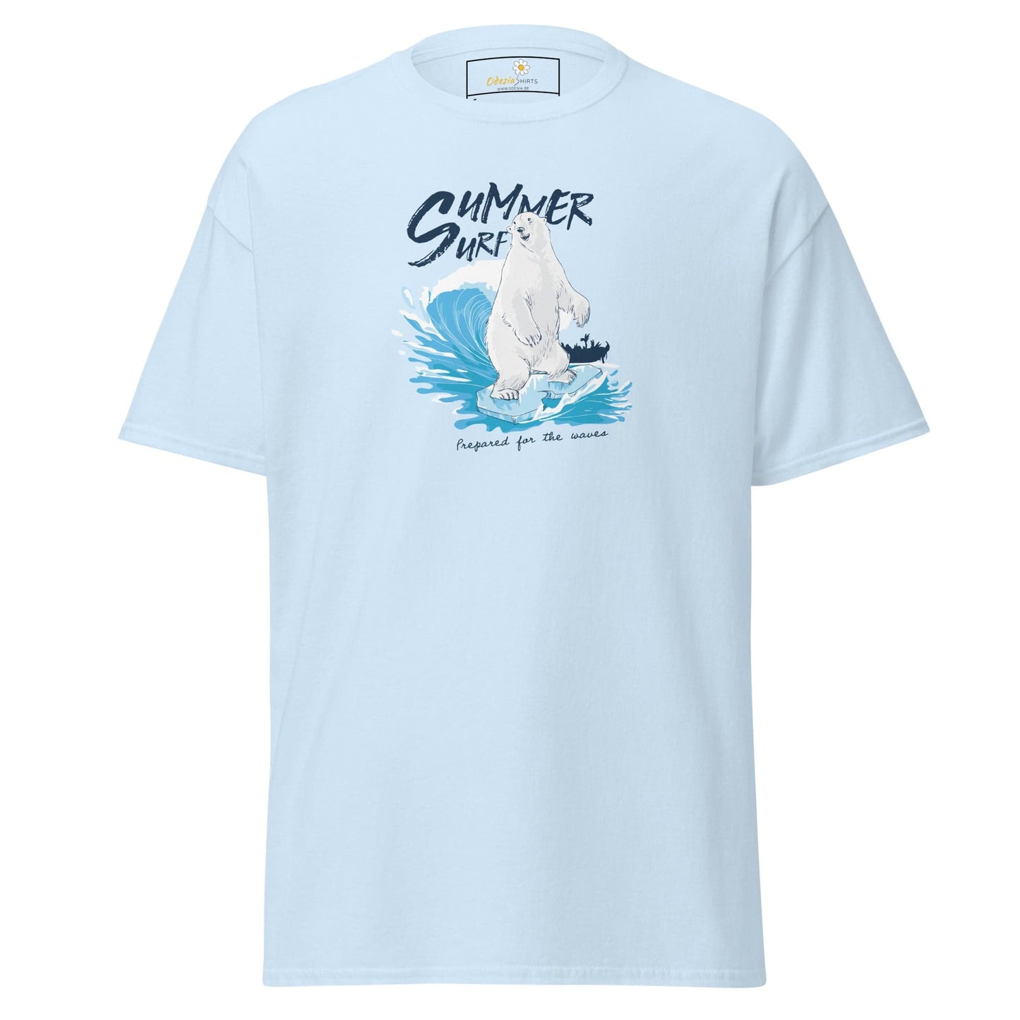 Unisex classic t-shirt - WILD LIFE SUMMER BEAR - REGULAR - Light Blue / S