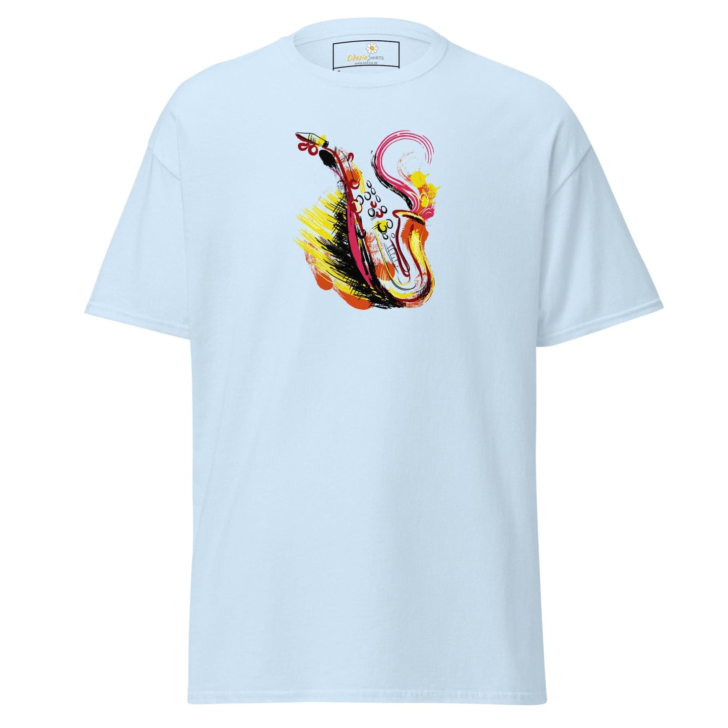 Unisex classic tee - MUSIC SAXOPHONE - REGULAR - Light Blue / S