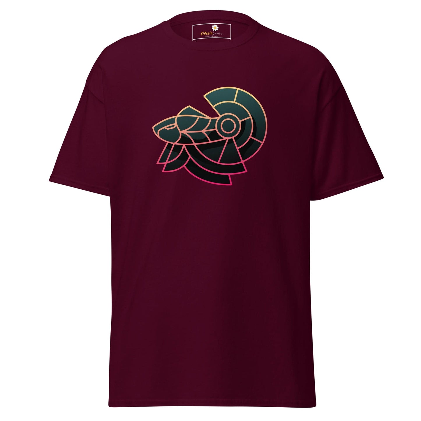 Unisex classic tee - ABSTRACT HERMIT - REGULAR - Maroon / S