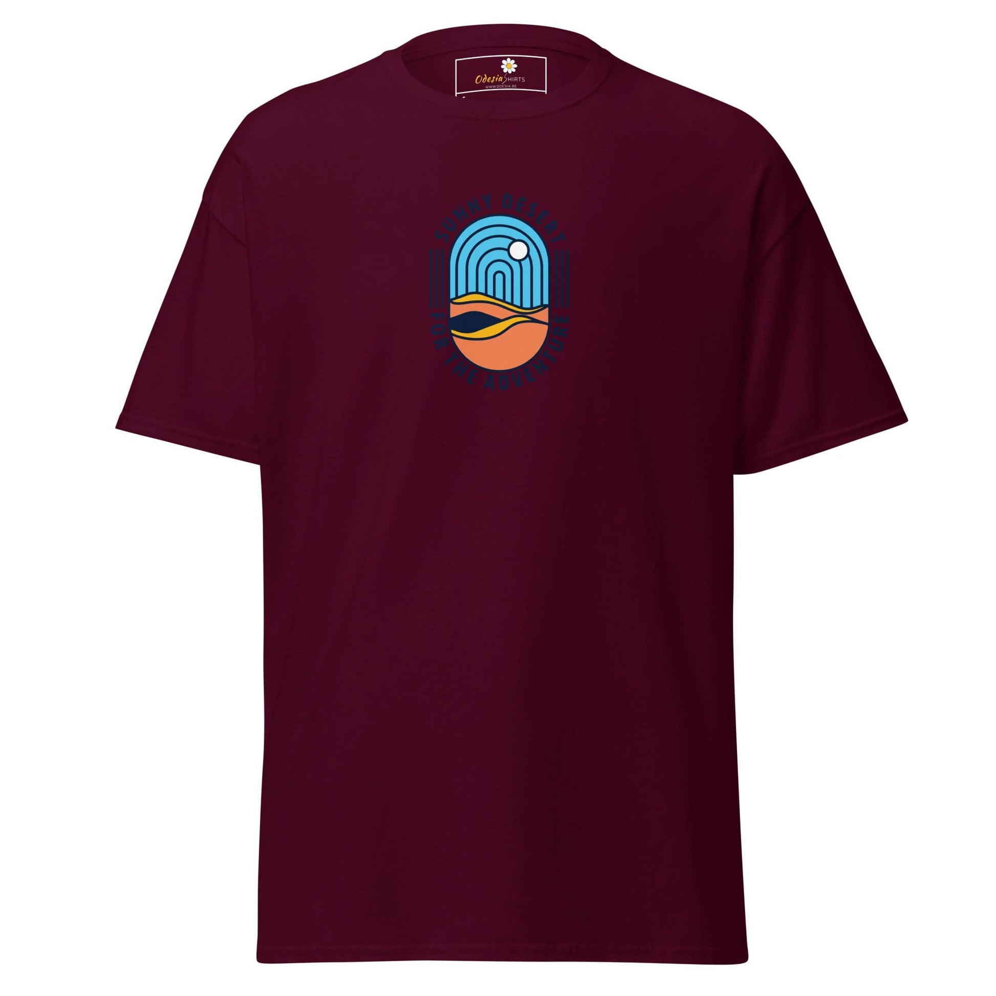 Unisex classic tee - SUMMER SUNNY DESERT - REGULAR - Maroon / S