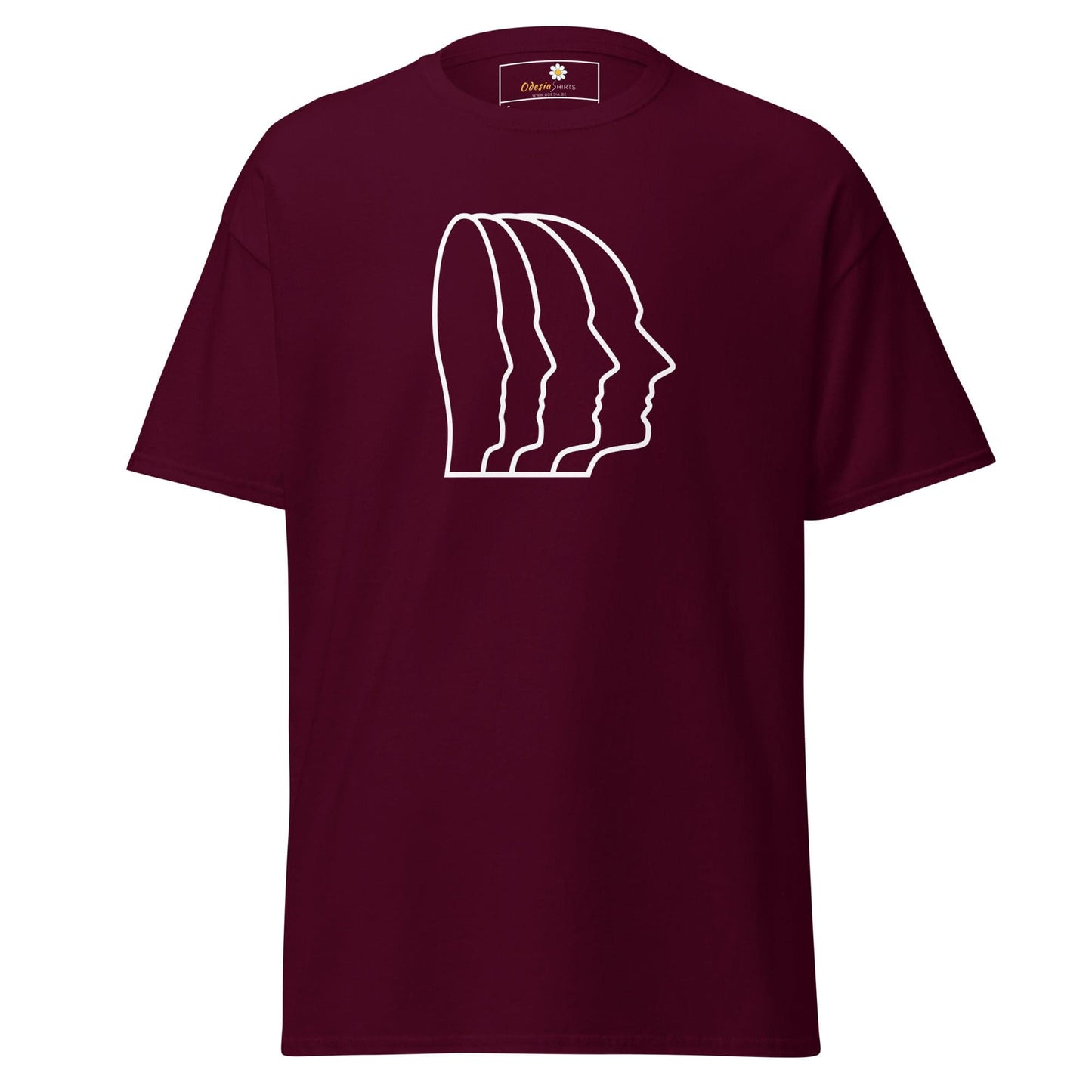 Unisex classic tee - ABSTRACT HEAD ONE - REGULAR - Maroon / S