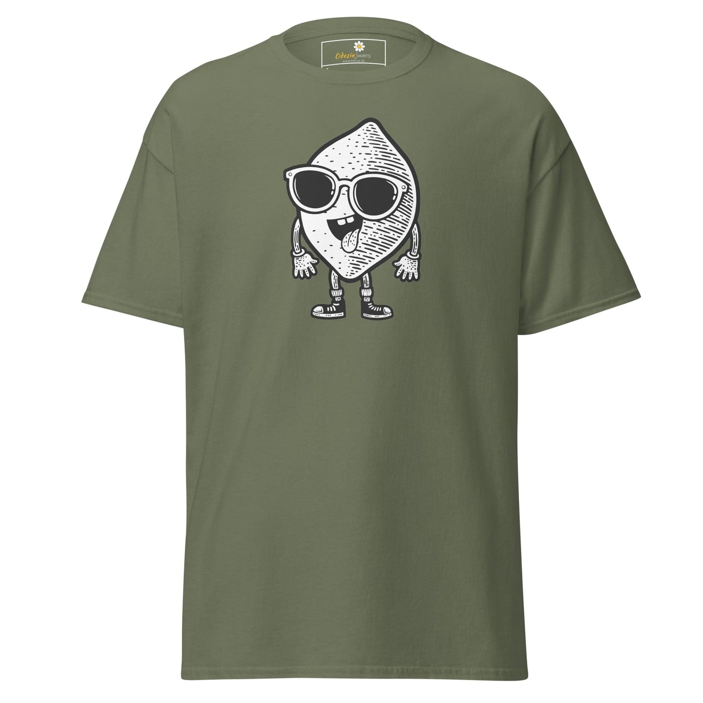 Unisex classic t-shirt - FUN LEMON FACE - REGULAR - Military Green / S