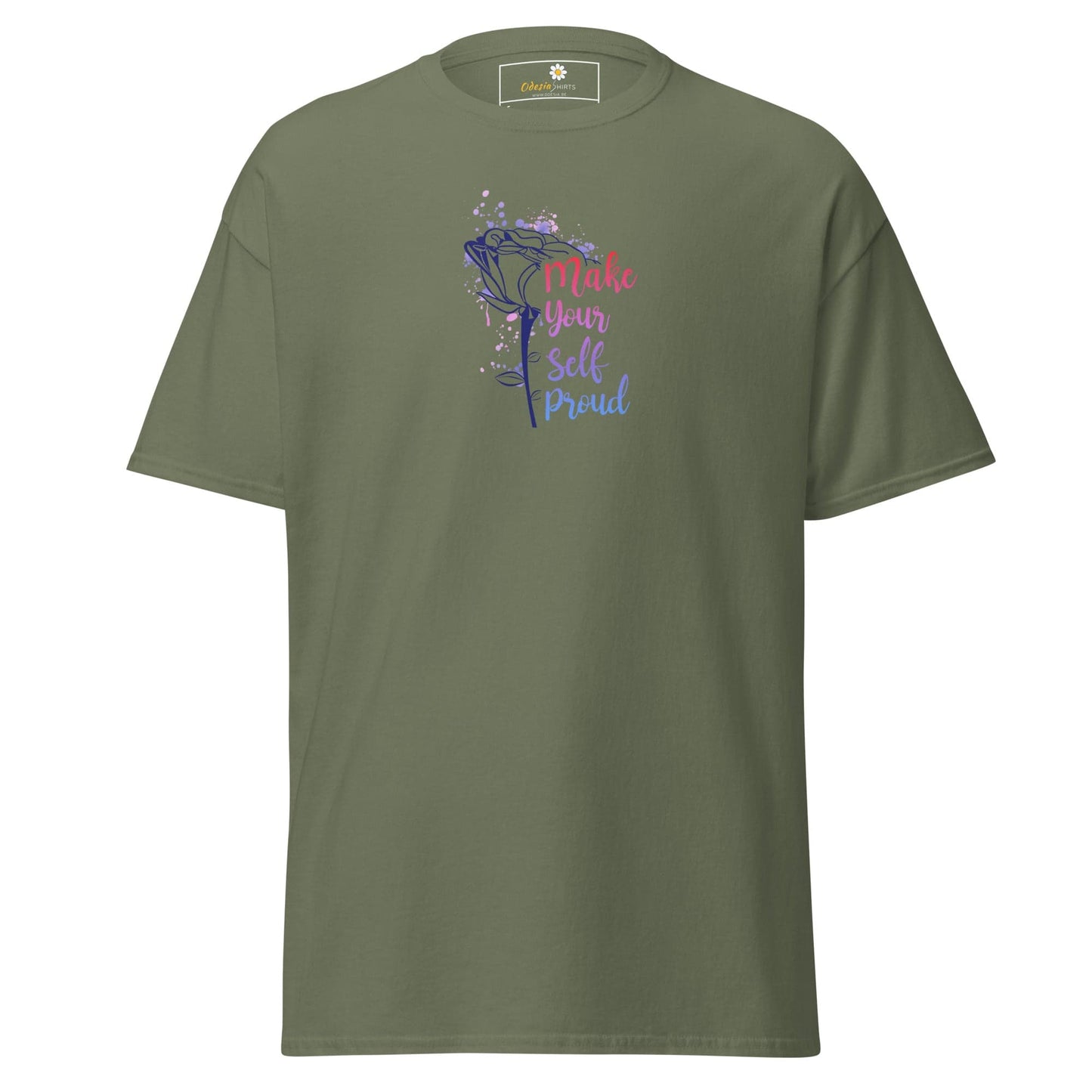 Unisex classic tee - MISC TEXT MAKE YOURSELF PROUD - REGULAR - Military Green / S