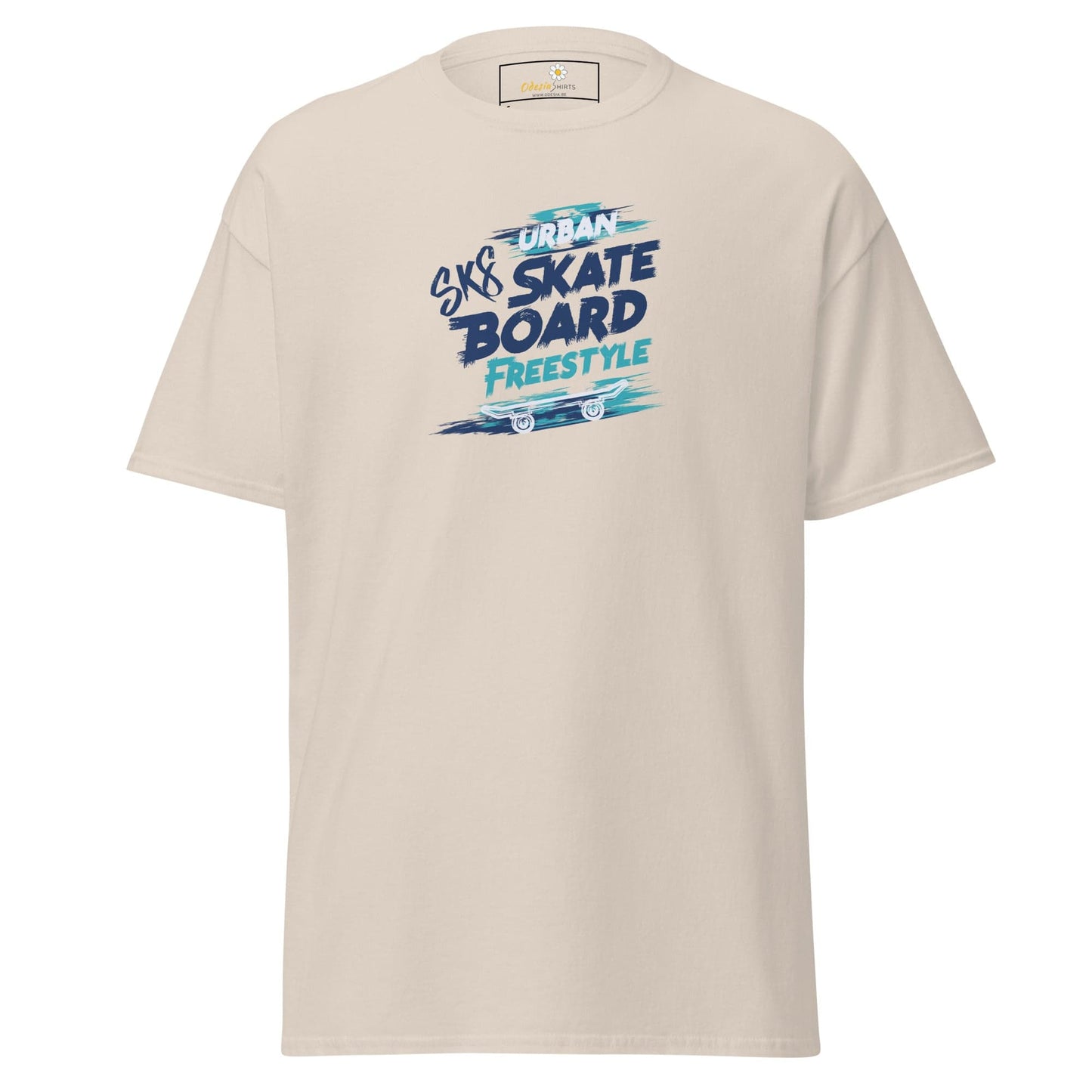 Unisex classic t-shirt - SPORT SKATEBOARD FREESTYLE - REGULAR - Natural / S