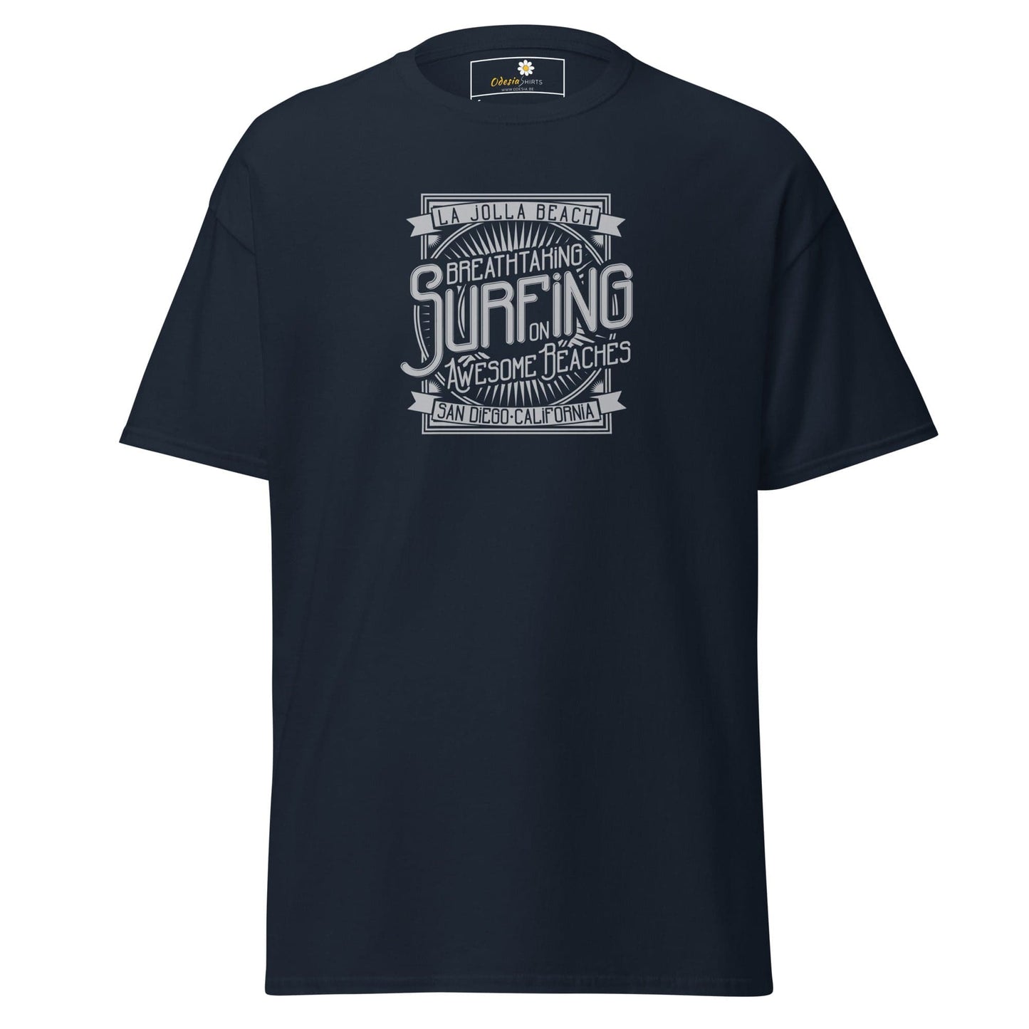 Unisex classic t-shirt - SUMMER AWESOME SURFING - REGULAR - Navy / S