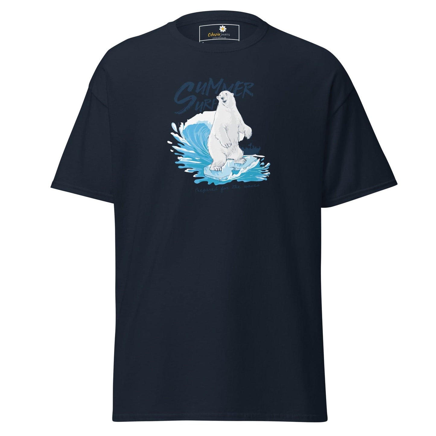 Unisex classic t-shirt - WILD LIFE SUMMER BEAR - REGULAR - Navy / S