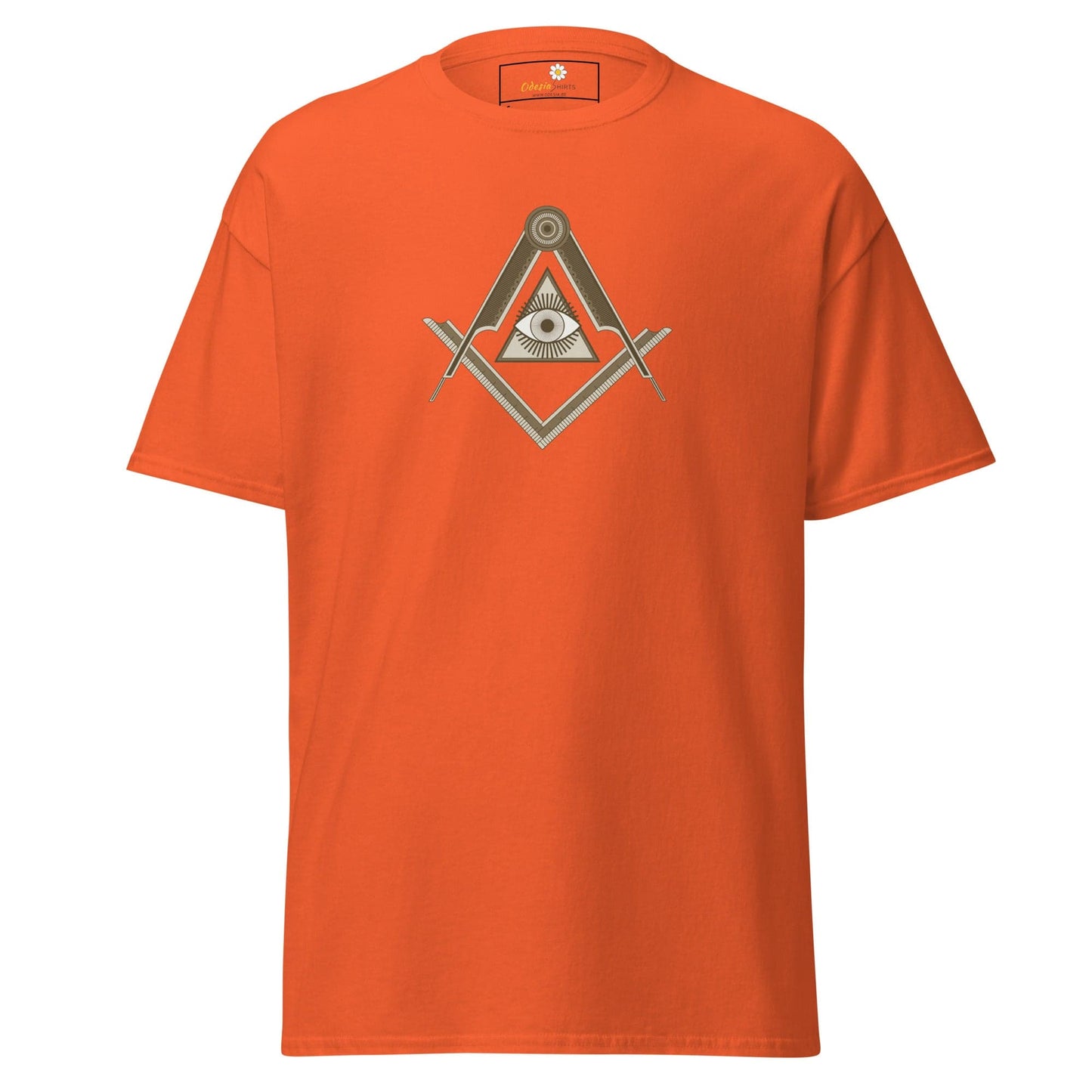 Unisex classic t-shirt - MYSTIC EYE TRIANGLE - REGULAR - Orange / S