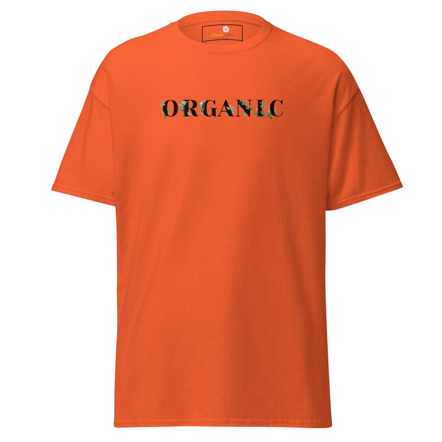 Unisex classic tee - TEXT GREEN ORGANIC - REGULAR - Orange / S
