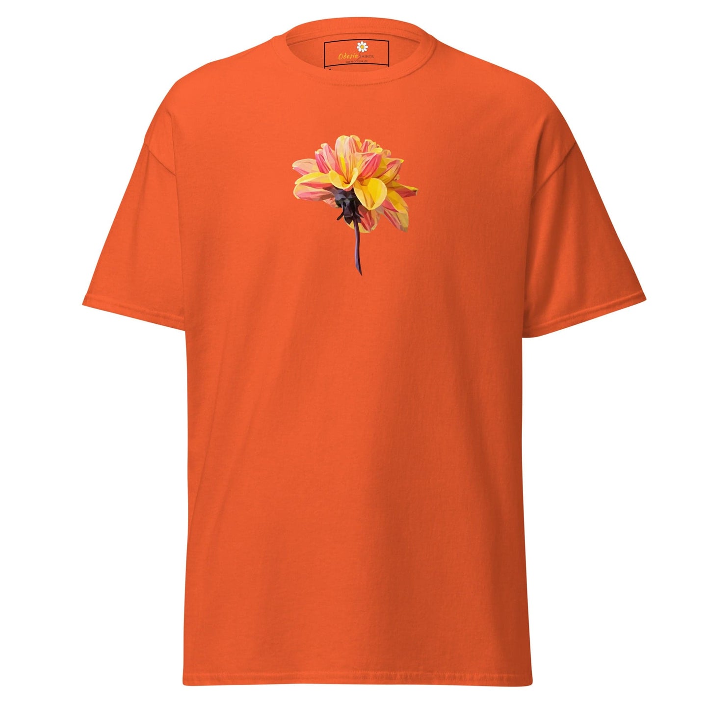 Unisex classic t-shirt - NATURE RED YELLOW FLOWER - REGULAR - Orange / S