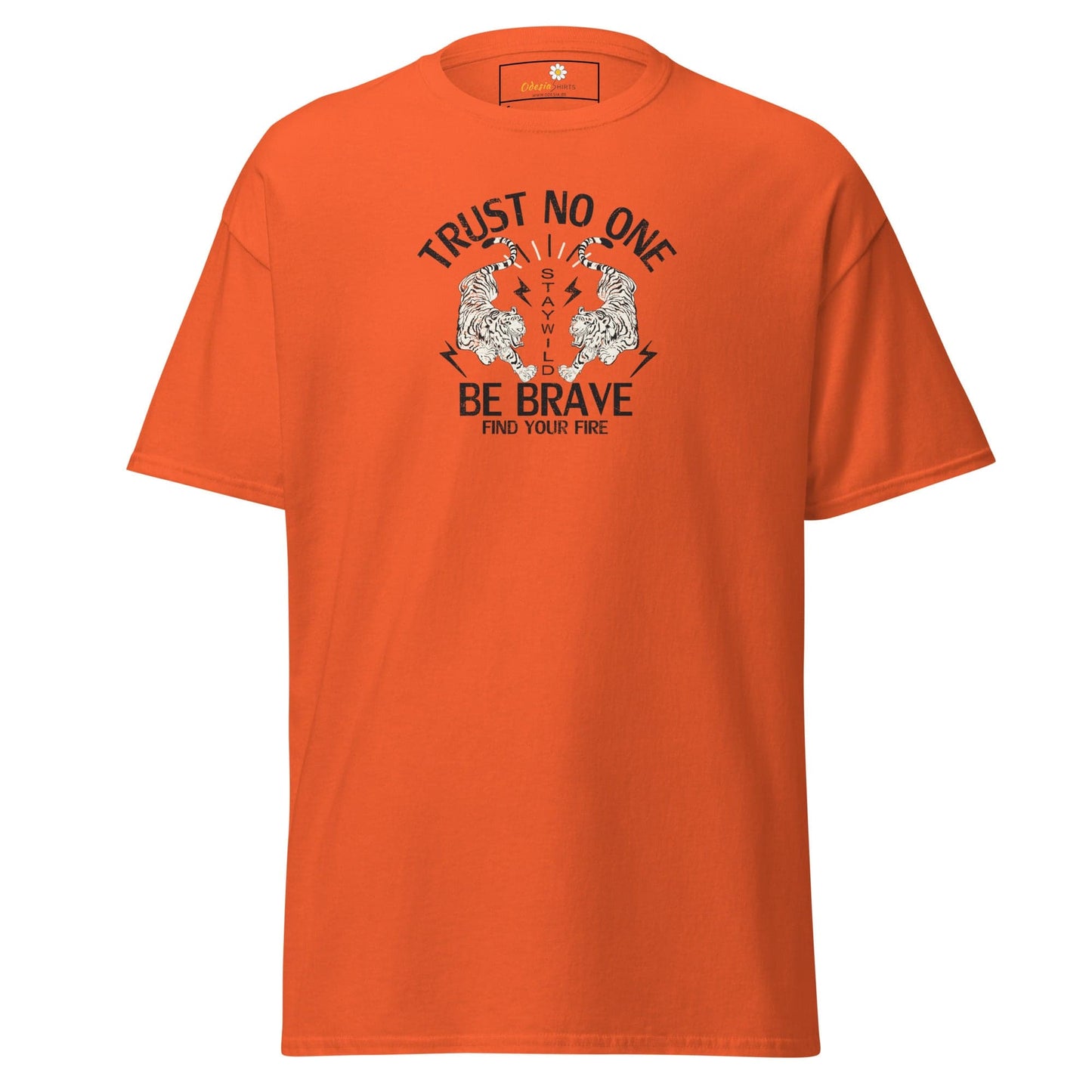 Unisex classic tee - MISC TRUST NO ONE BE BRAVE - REGULAR - Orange / S
