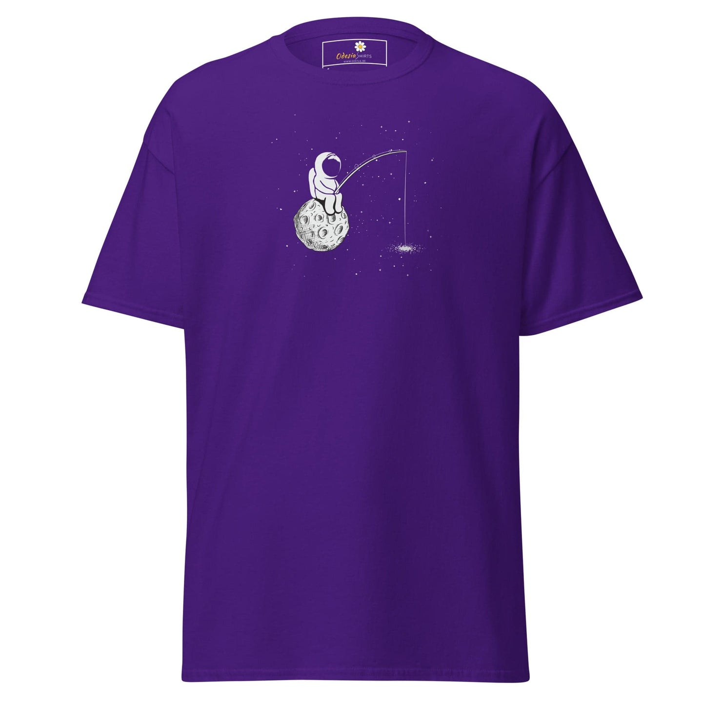 Unisex classic t-shirt - ASTRONAUT FISHING - REGULAR - Purple / S