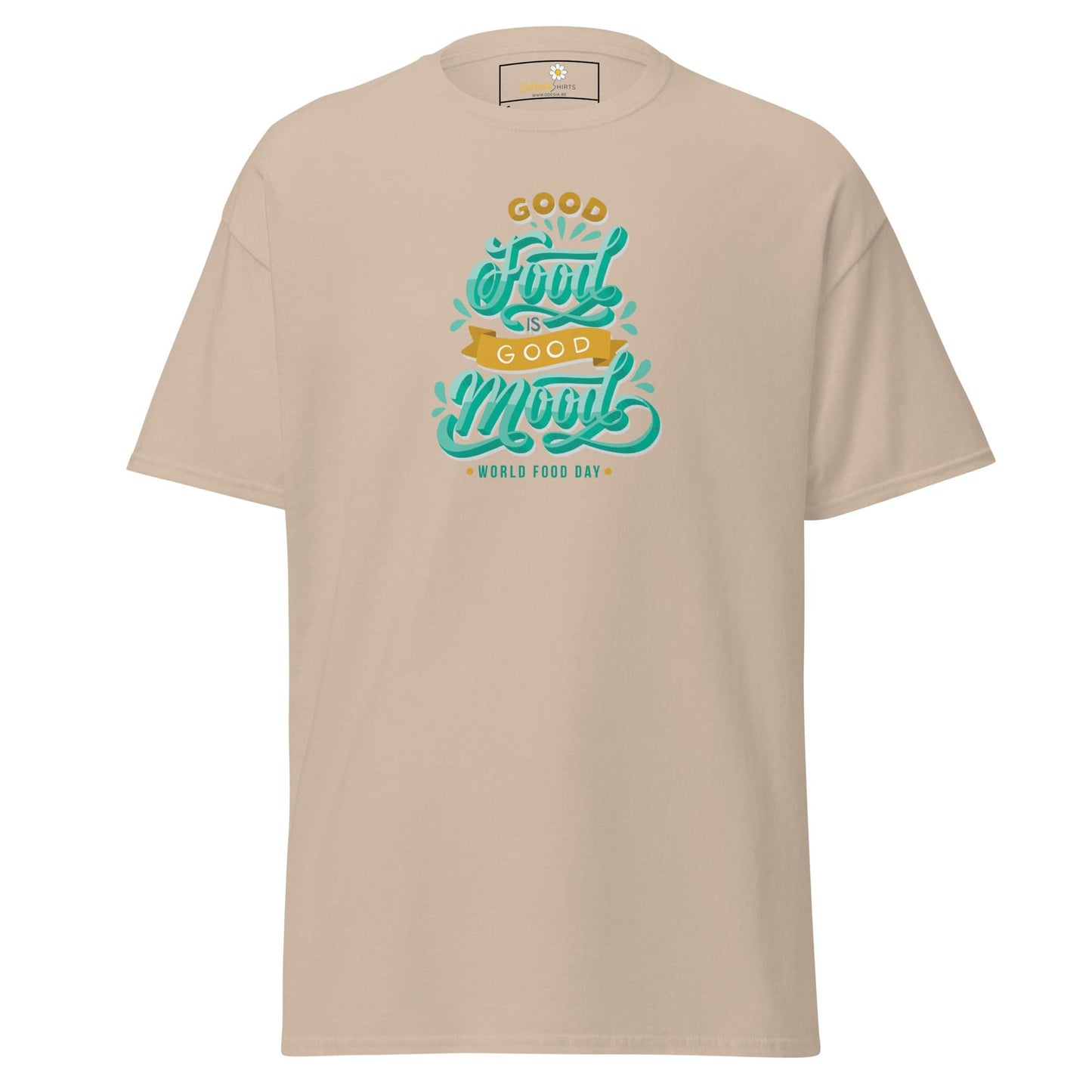 Unisex classic t-shirt - MISC GOOD FOOD GOOD MOOD - REGULAR - Sand / S