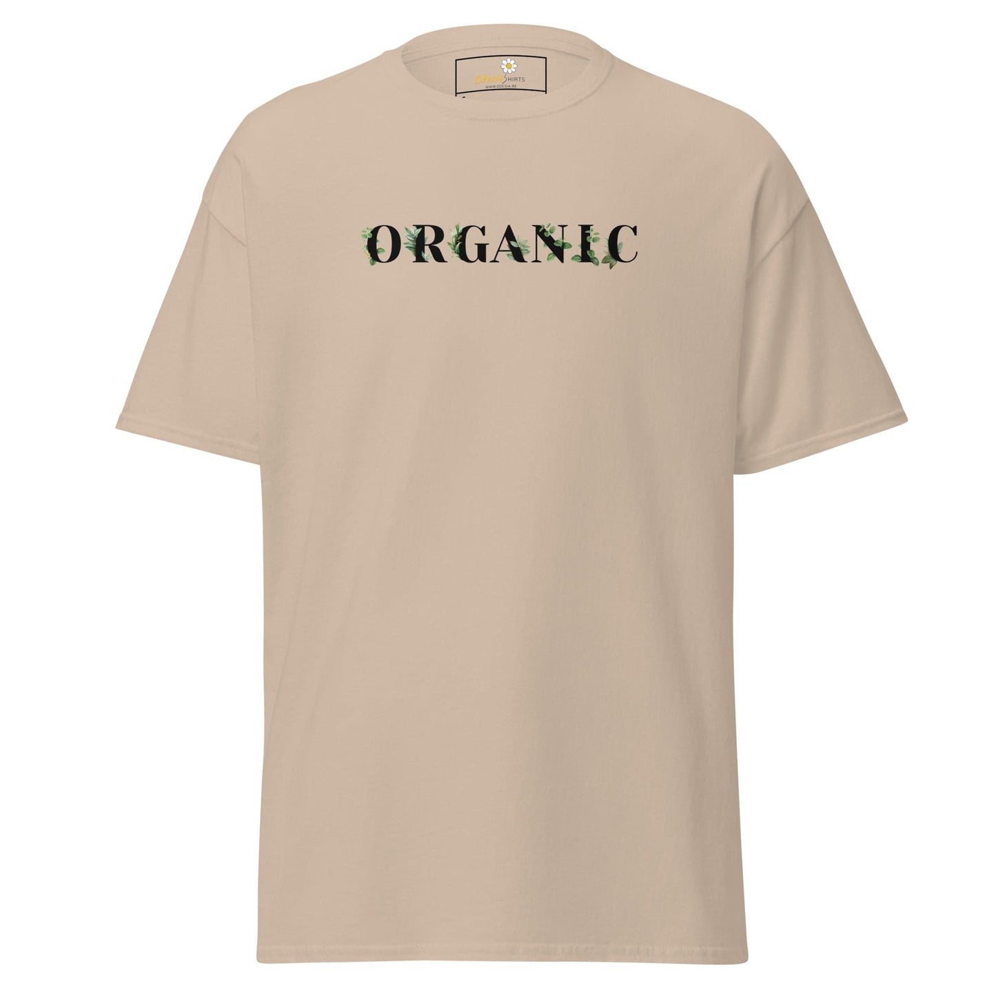 Unisex classic tee - TEXT GREEN ORGANIC - REGULAR - Sand / S