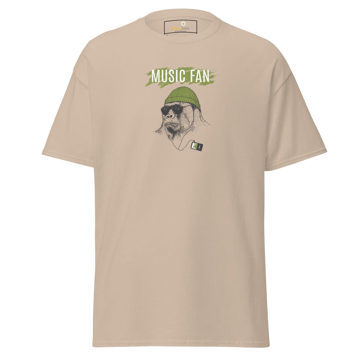 Unisex classic t-shirt - WILD LIFE MUSIC GORILLA - REGULAR - Sand / S