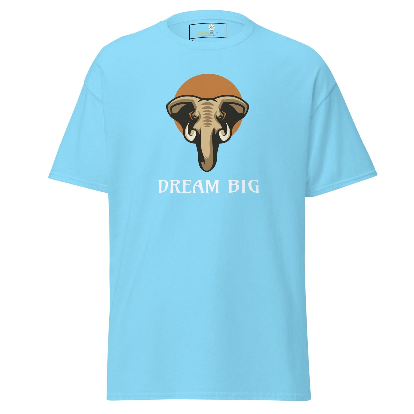 Unisex classic t-shirt - WILD LIFE ELEPHANT DREAM BIG - REGULAR - Sky / S