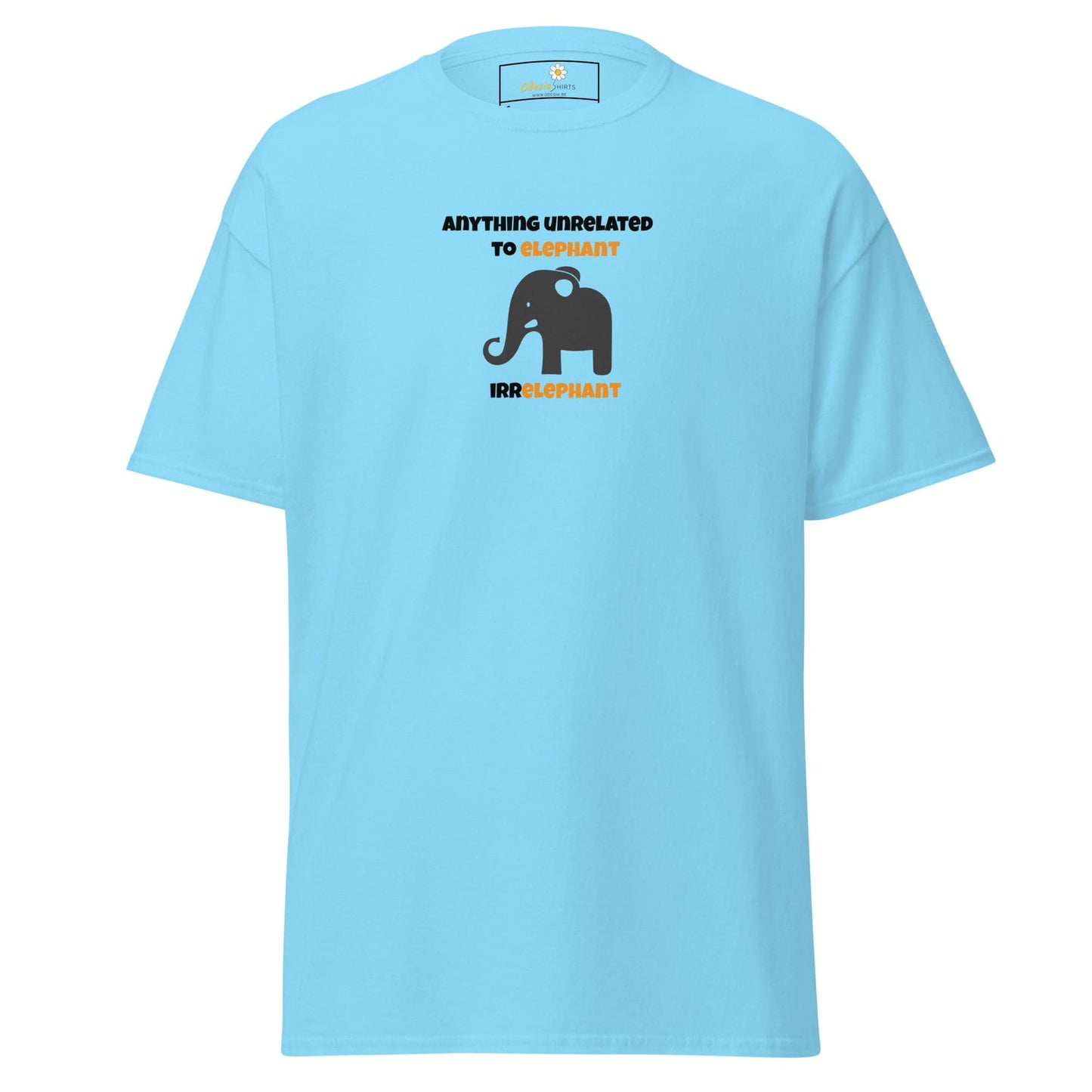 Unisex classic t-shirt - FUN ELEPHANT IRRELEPHANT - REGULAR - Sky / S
