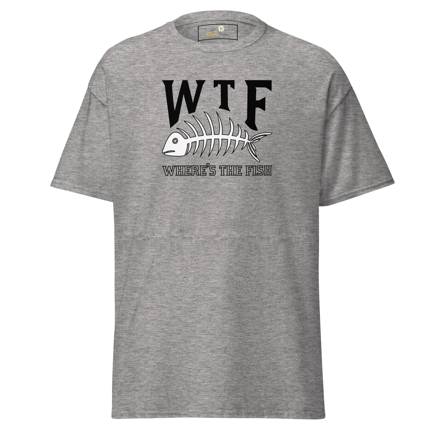 Unisex classic t-shirt - FUN WHERES THE FISH - REGULAR - Sport Grey / S