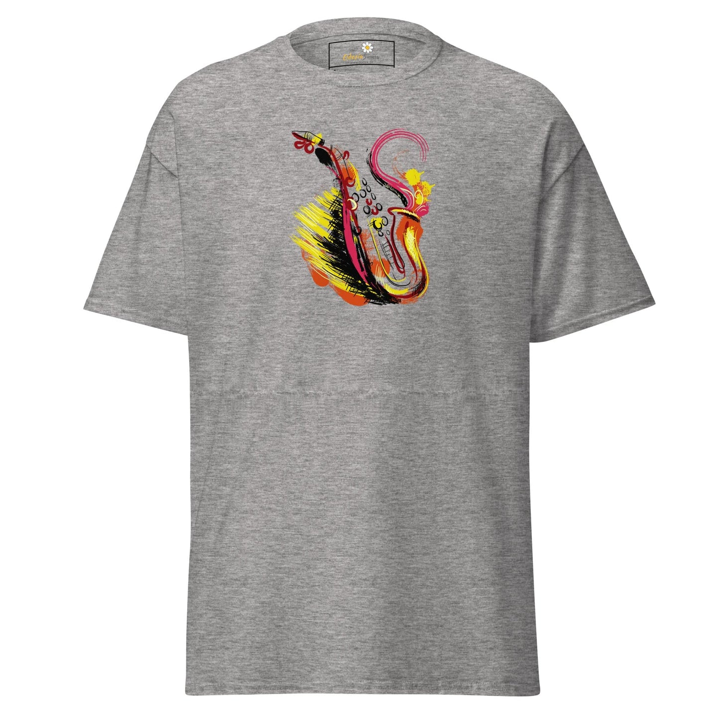 Unisex classic tee - MUSIC SAXOPHONE - REGULAR - Sport Grey / S