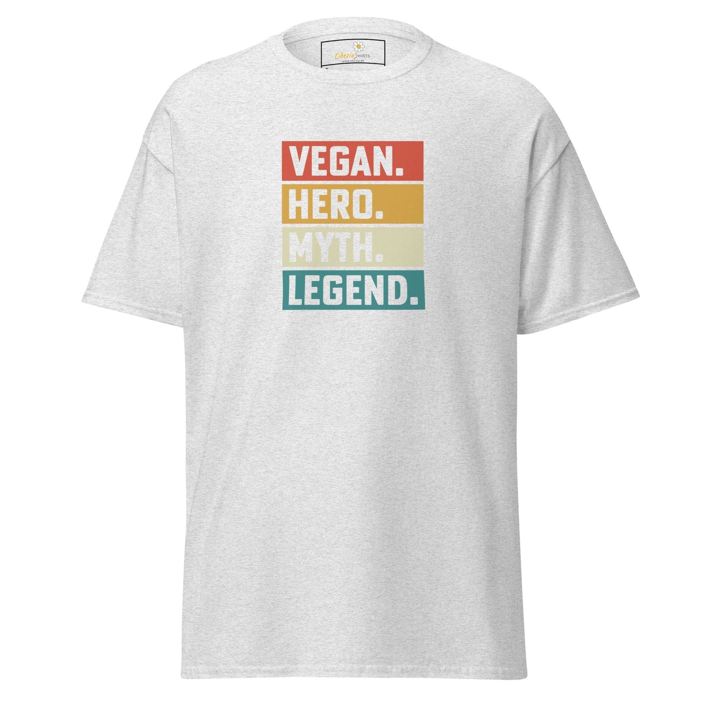 Unisex classic t-shirt - VEGAN HERO MYTH LEGEND - REGULAR - Ash / S
