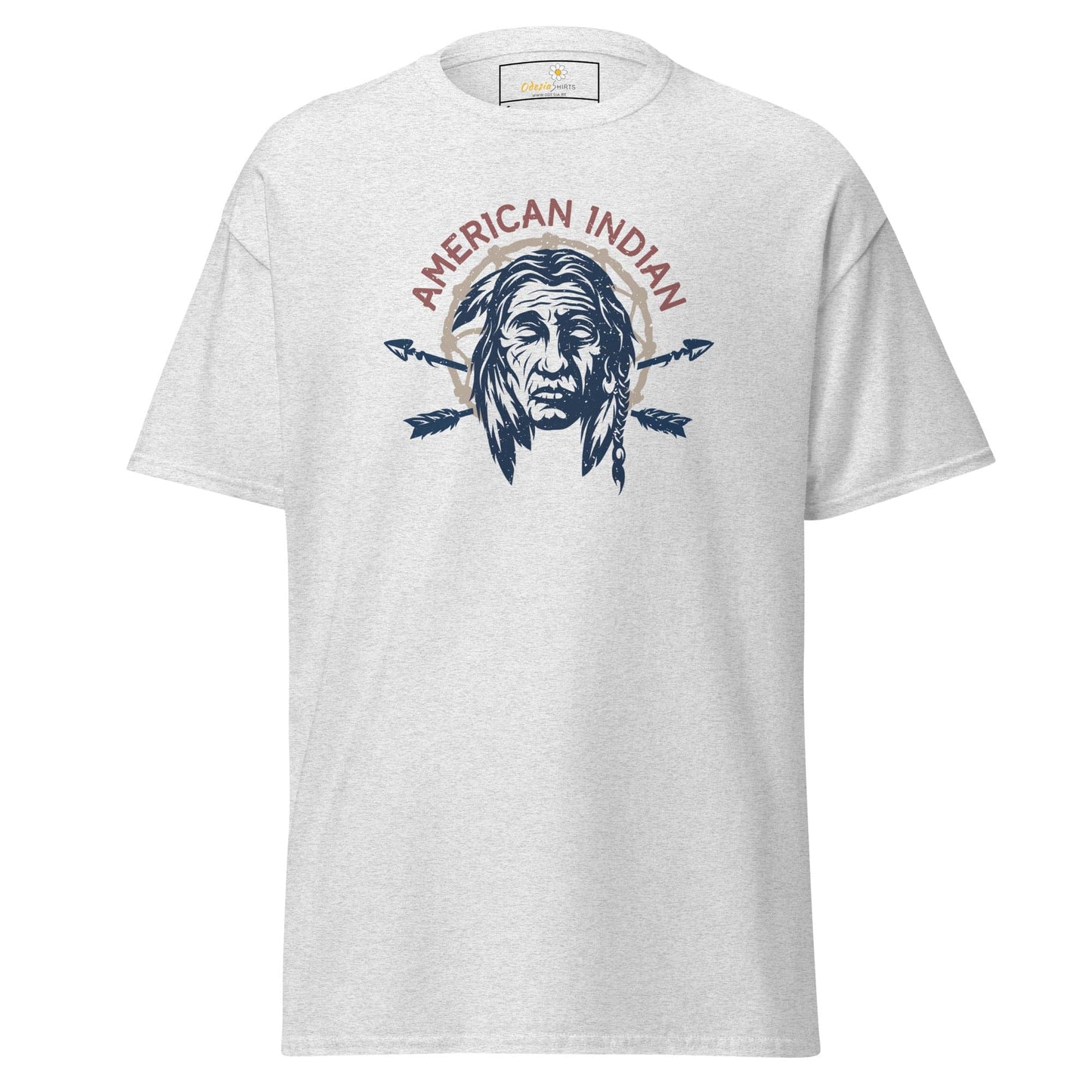 Unisex classic t-shirt - VINTAGE AMERICAN INDIAN - REGULAR - Ash / S