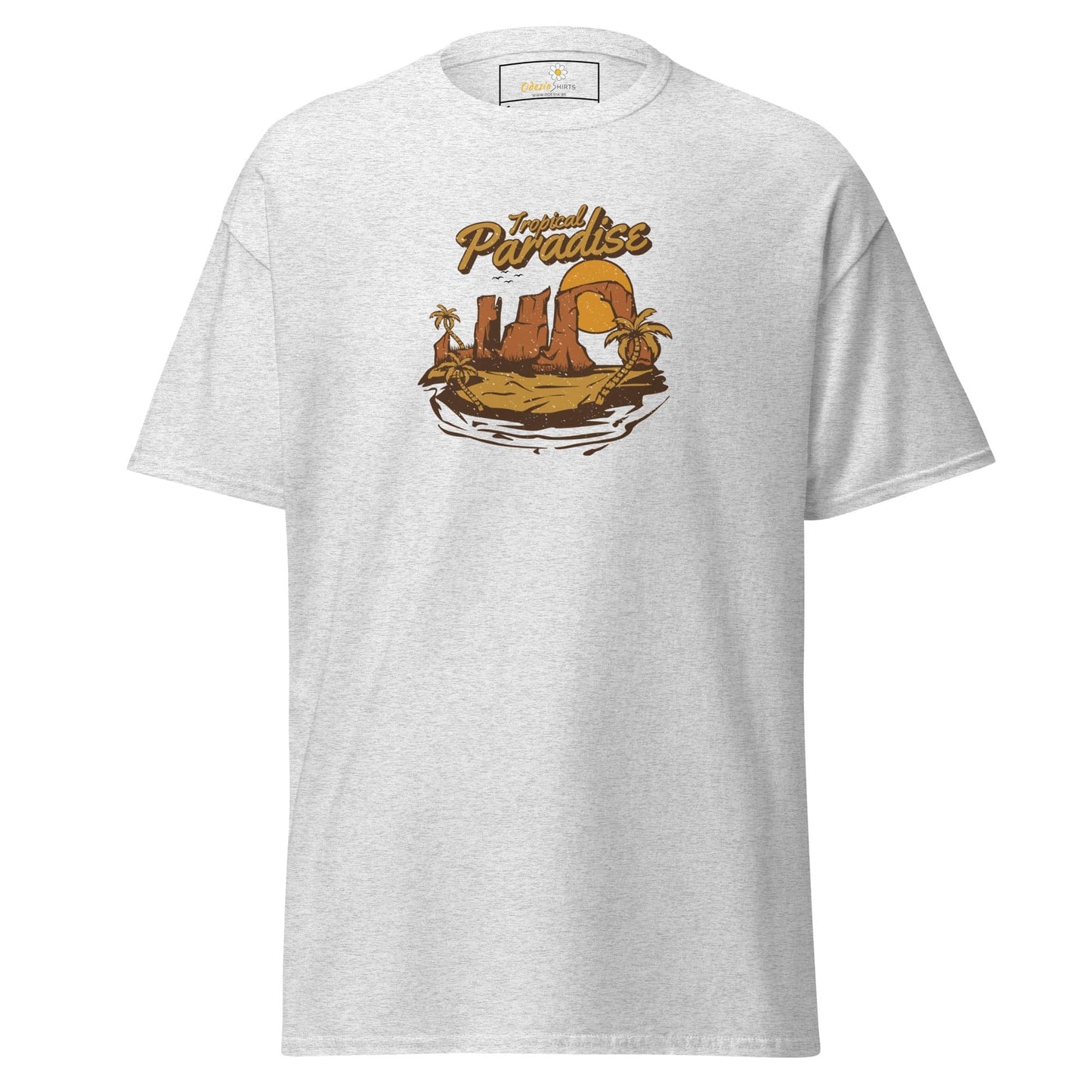 Unisex classic t-shirt - SUMMER TROPICAL PARADISE - REGULAR - Ash / S
